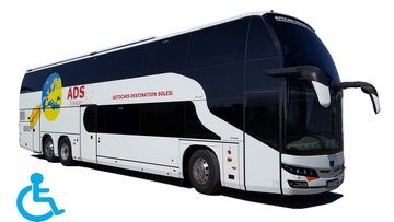 ADS Voyages - Autocar double étage pouvant aller jusqu'à 89 places ou 85 places + PMR, Bus à impérial, à deux étages, BEULAS Jewel